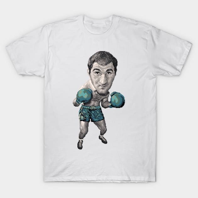 Marciano Boxing Grey Palette Pixel Art T-Shirt by CyberRex